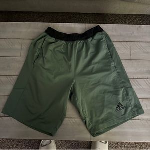 Adidas Green Shorts Size Medium